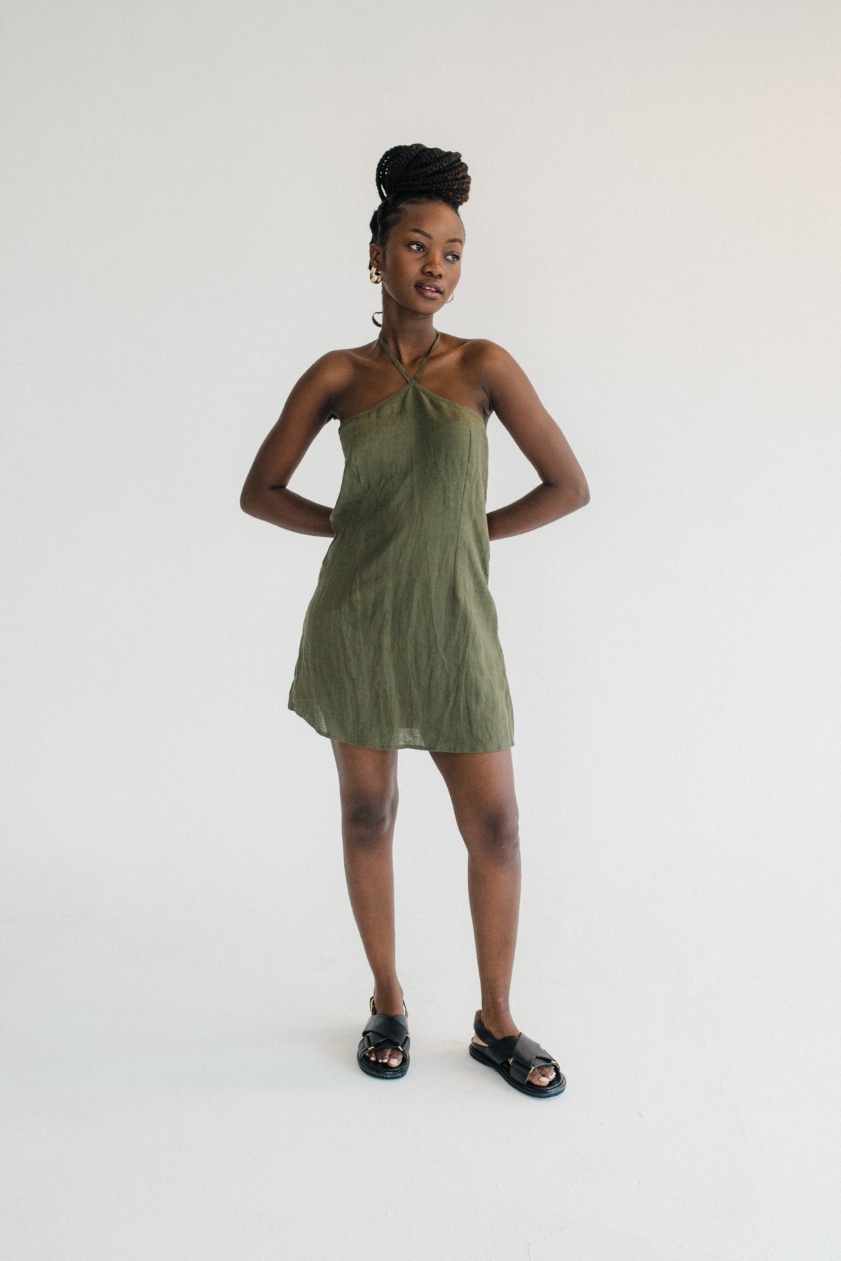 Olive Halter Mini Dress – Janni & George