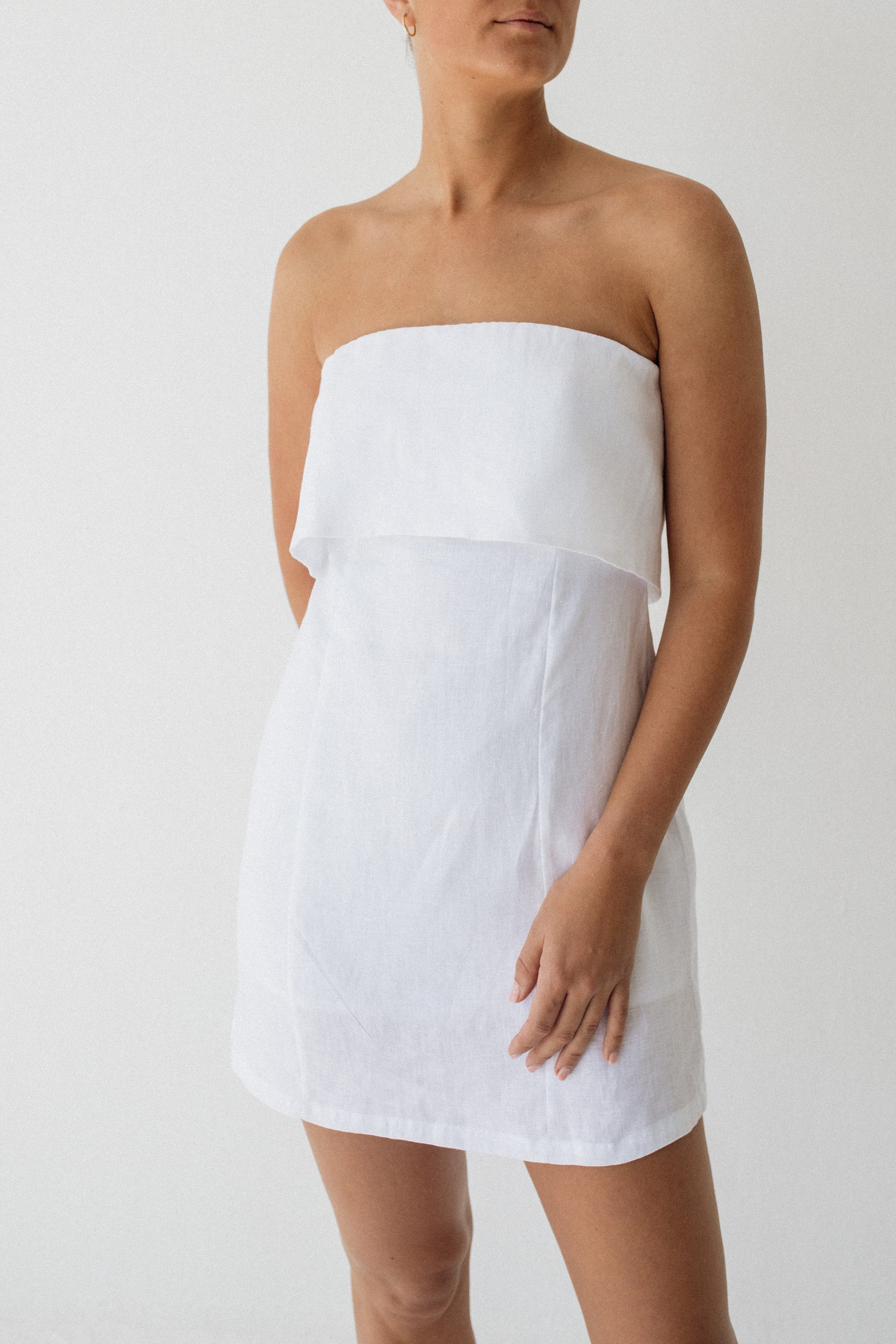 White Strapless Mini Dress – Janni & George